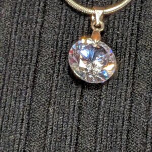 Parure argentée cristal moderne