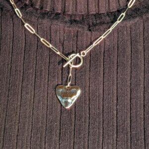 Collier cœur doré minimaliste