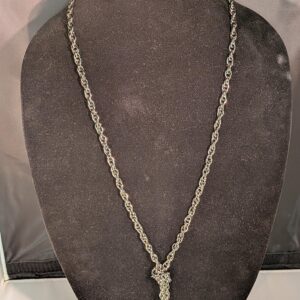 Collier chaîne argentée fantaisie