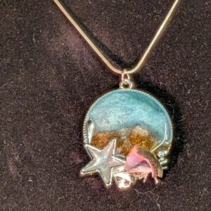 Collier océan coquillage rose