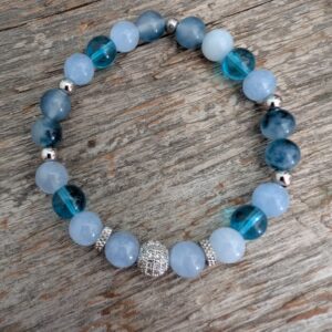 Bracelet Bleu Glacier Cristal