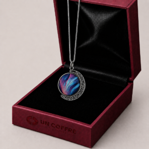 Collier Lune Cosmos Bleu