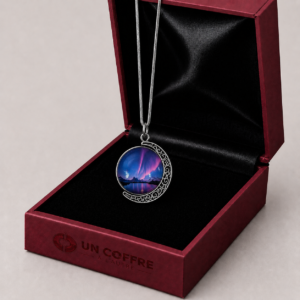 Collier Lune Aurore Boréale