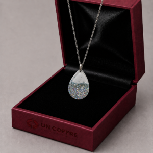 Pendentif Goutte Scintillante Argent