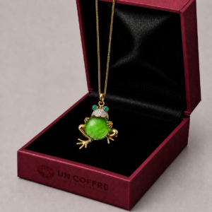 Pendentif Grenouille Émeraude